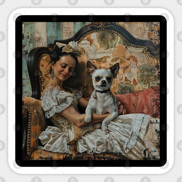 Lady and Chihuahua Sticker by HiLife